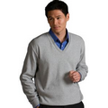 Men's Cotton V-Neck Crossover Sweater